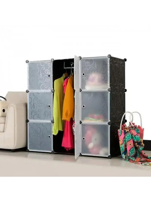 Пластиковий шкаф для одягу Storage Cabinet MP-39-61 на 9 секцій 