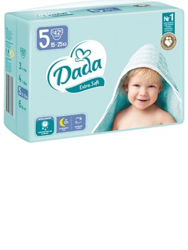 Підгузки Dada Extra soft 5 для дітей вагою від 15 до 25 кг 42 шт