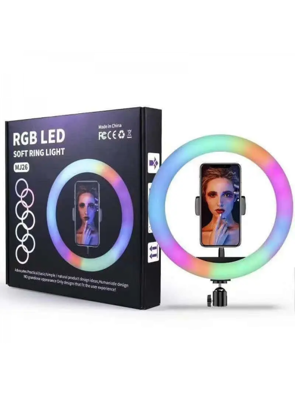 Кільцева LED лампа RGB MJ-26 (без штативу)