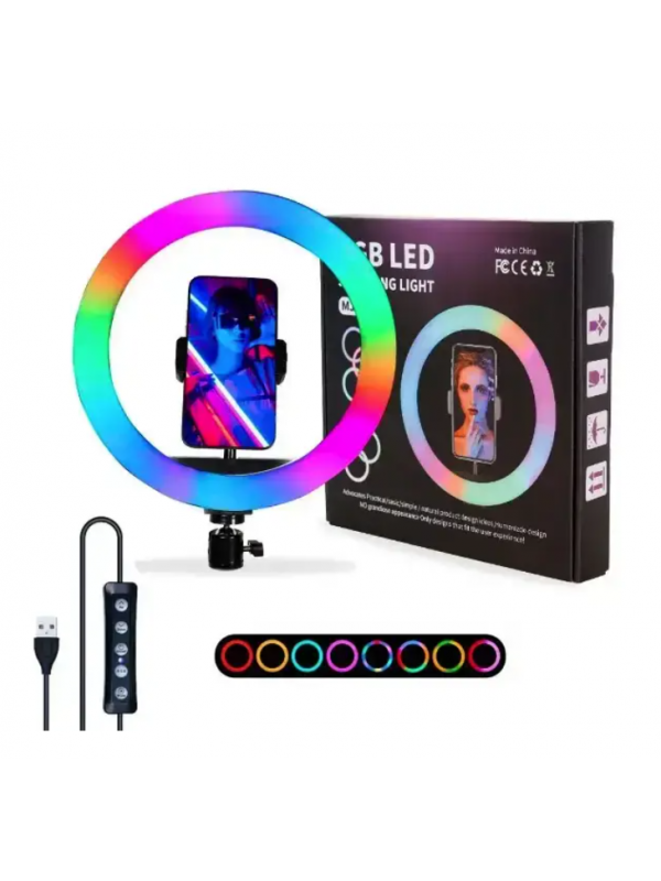 Кільцева LED лампа RGB MJ-30 (без штативу)